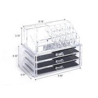 Urban Escape 3-Drawer Acrylic Makeup Organizer Cosmetic Organizer