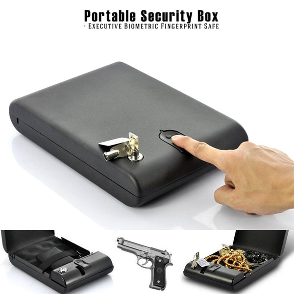 MWGears Portable Biometric Fingerprint Firearm & Valuables Safe