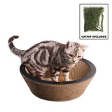 Paw Essentials MJ041 14.2" Bowl-shaped Cardboard Cat Scratcher with Catnip