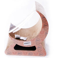 Paw Essentials MJ011 Moon Shaped Cardboard Cat Scratcher with Catnip