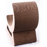 Paw Essentials MJ011 Moon Shaped Cardboard Cat Scratcher with Catnip