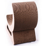 Paw Essentials MJ011 Moon Shaped Cardboard Cat Scratcher with Catnip