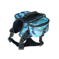 Paw Essentials Adjustable Saddle Bag Dog Backpack Carrier with Harness  (5 Color Options)
