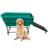 Paw Essentials Pet Grooming Portable Bath Tub Station w/ Dog Ramp