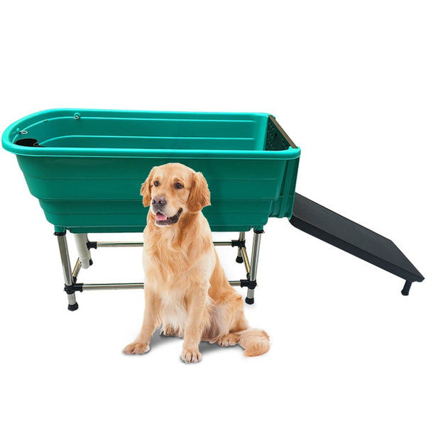 Paw Essentials Pet Grooming Portable Bath Tub Station w/ Dog Ramp