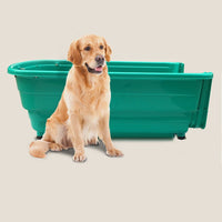 Paw Essentials Pet Grooming Portable Bath Tub Station w/ Dog Ramp