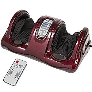 Active Authority Heating Shiatsu Foot Leg Massager Kneading and Rolling with Remote (2 Color Options)