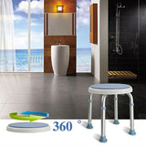 Active Authority Medical Bath Shower Stool Height Adjustable, Swivel 360 Aluminium Alloy
