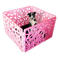 Paw Essentials Reinforced 4-Panel Dog / Pet Pen Playpen with Door - Small Dogs