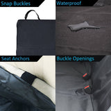 Paw Essentials Black Pet Car Seat Cover Protector - Hammock Style, WaterProof, Adjustable