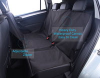 Paw Essentials Black Pet Car Seat Cover Protector - Hammock Style, WaterProof, Adjustable