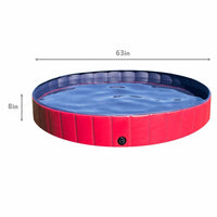 Paw Essentials Foldable PVC Dog Cat Swimming Pool Bathing Tub