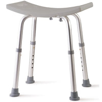Active Authority Adjustable Curved Backless Medical Bath Bench Stool