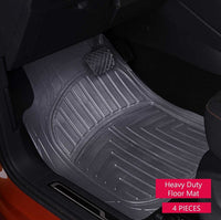 WOW AUTO Rubber Floor Mats - 100% Odorless & All Weather Heavy Duty (4-piece) 02