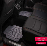WOW AUTO Rubber Floor Mats - 100% Odorless & All Weather Heavy Duty (4-piece) 02