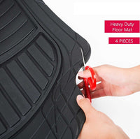 WOW AUTO Rubber Floor Mats - 100% Odorless & All Weather Heavy Duty (4-piece) 02