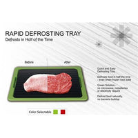 Fast Metal Thawing Plate, Fast Defrosting Tray -GREEN - Color May Vary