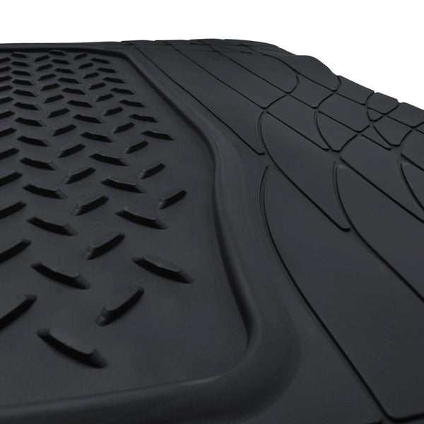 WOW AUTO Heavy Duty Rubber Trunk Cargo Liner Floor Mat, Trimmable to Fit for Car, SUV, Van, Trucks (Large, Black)