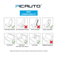 WOW AUTO Car Seat Covers Set for Auto, Truck, Van, SUV - PolyCloth, Airbag Compatible (Tan)