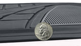 WOW AUTO Universal Rubber Floor Mats for Car, SUV, Van & Trucks (4-piece, black grey)
