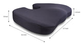 WOW AUTO Memory Foam Seat Cushion Pillow - Relieve Back Tailbone and Sciatica Pain