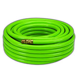 Dynamic Power PVC/Rubber Hybrid Air Hose 3/8-Inch by 50-Feet, 1/4-Inch MNPT Brass Ends (Green)