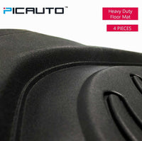 WOW AUTO Heavy Duty Rubber Deep Tray Floor Mats - 100% Odorless & All Weather (4-piece, black) 01D