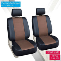 WowAuto Car Seat Covers for Auto, Truck, Van, SUV - PU Leather, Airbag Compatible, Universal Fit