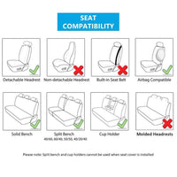 WowAuto Car Seat Covers for Auto, Truck, Van, SUV - PU Leather, Airbag Compatible, Universal Fit