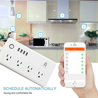 DYNAMIC HOME WiFi Smart Power Strip Surge Protector Remote Control Outlet