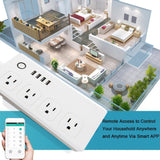 DYNAMIC HOME WiFi Smart Power Strip Surge Protector Remote Control Outlet