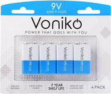VONIKO Ultra Alkaline 9V Batteries , 7 Year Shelf Life, Leakproof