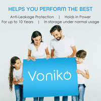 VONIKO Ultra Alkaline Batteries Size D 8-Pack 10 Year Shelf, Leakproof