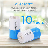VONIKO Ultra Alkaline Batteries Size C, 10 Year Shelf, Leakproof