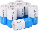 VONIKO Ultra Alkaline Batteries Size C, 10 Year Shelf, Leakproof