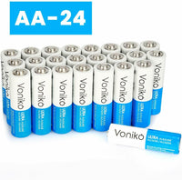 VONIKO Ultra Alkaline Batteries Size AA, 10 Year Shelf, Leakproof