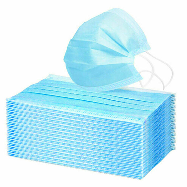 Disposable 3-Ply Face Mask Filters Breathable Disposable Masks 50 Pack Box