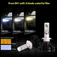 PLW X3 Auto Led Headlight 2 Pack Lighting System, H7 6500K, IP67, 360 Degree Adjustable Socket and Efficient Turbine Cooling System