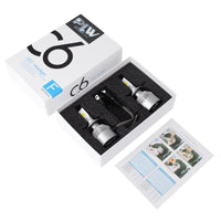 PLW 6C Auto LED Headlight System, 36Watt H7 6000K IP68 Spec w/High efficiency heat Control