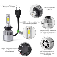 PLW S2 Auto Led Headlight lighting System, H7 6500K IP68 High Efficiency Heat Control