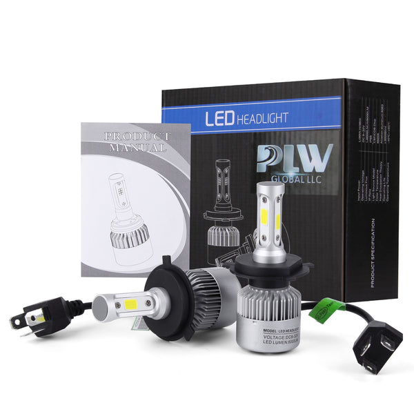 PLW S2 Auto Led Headlight lighting System, H4 6500K IP68 High Efficiency Heat Control