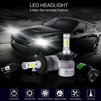 PLW S2 Auto Led Headlight lighting System, H4 6500K IP68 High Efficiency Heat Control
