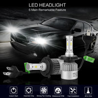 PLW S2 Auto Led Headlight System, H4 6500K IP68 Spec w/High efficiency heat Control