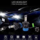 PLW S2 Auto Led Headlight lighting System, H4 2800K IP68 Spec w/High Efficiency Heat Control