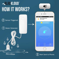 Blackloud Smart Wi-Fi Water Sensor and Leak Detector, App Alerts, Battery Powered