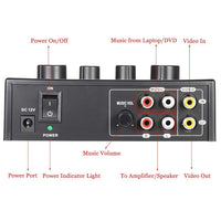 KILAYVOICE Karaoke Sound Mixer Dual Mic Inputs With Cable