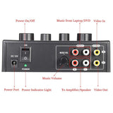 KILAYVOICE Karaoke Sound Mixer Dual Mic Inputs With Cable