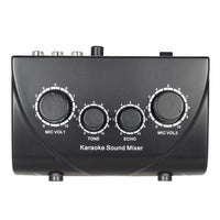 KILAYVOICE Karaoke Sound Mixer Dual Mic Inputs With Cable