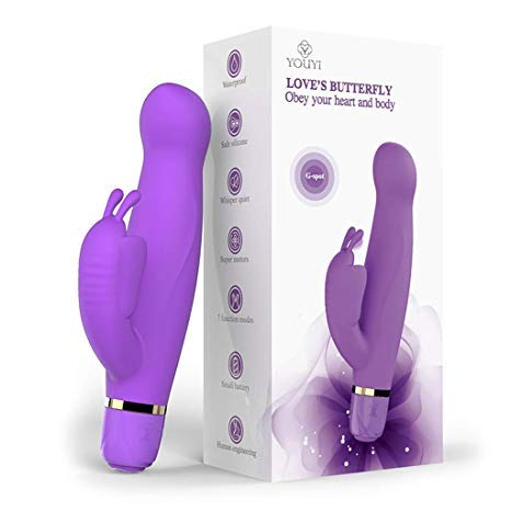 Love's Butterfly G-Spot & Butterfly Clitoral Vibrator - Purple