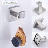 Bathroom Hardware Set 4 Pieces, Suyar SUS304 Stainless Steel Remodeled Bathroom Accessories, Include Robe Hook, Toilet Paper Holder, Towel Holder, Towel Bar